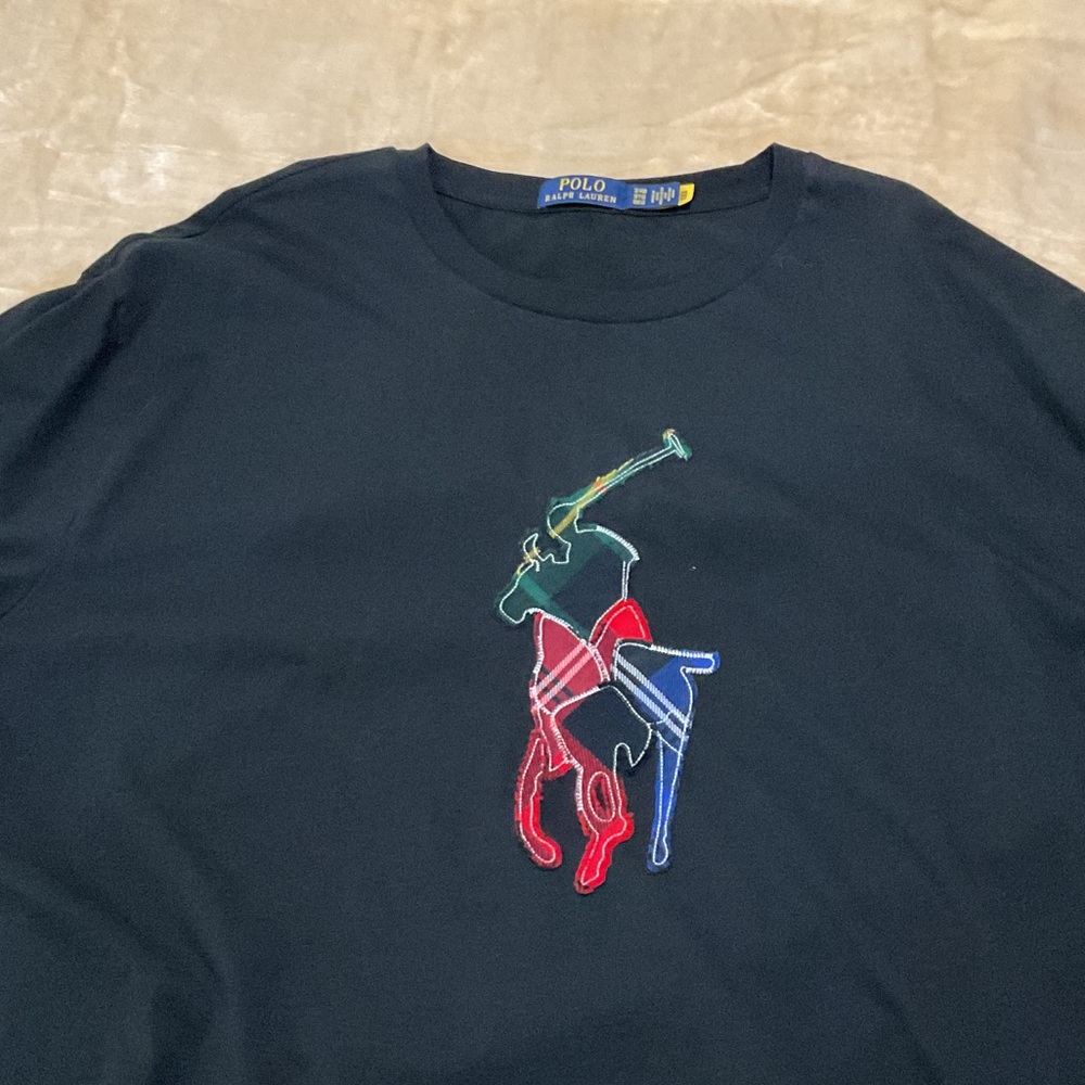 Polo by Ralph Lauren Men's Navy Tee with Colorful Logo